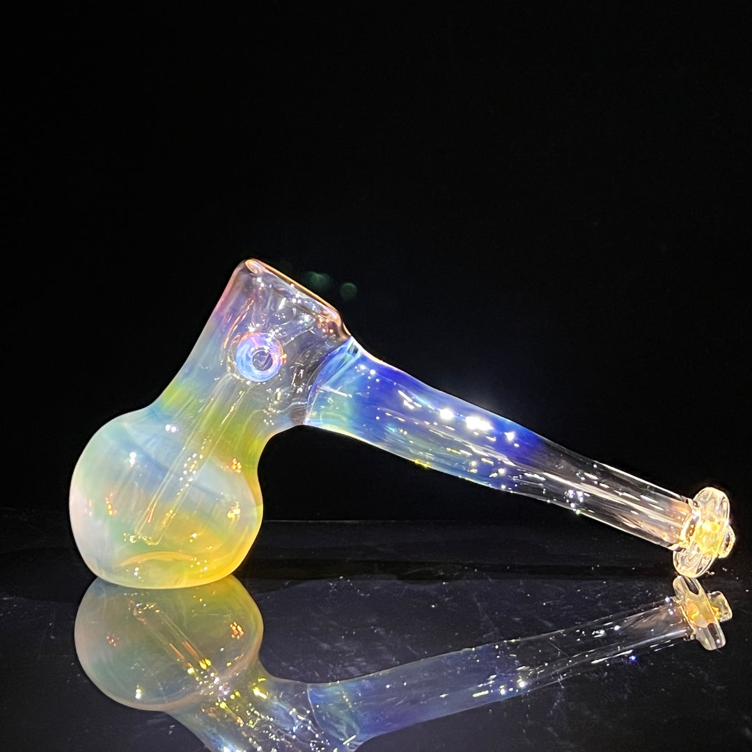 Silver Fume Hammer Bubbler Glass Pipe Cose Glass   