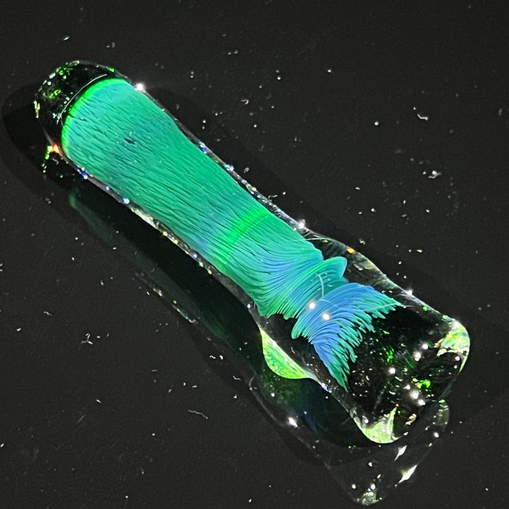 Thick Exp Green Chillum Glass Pipe Chuck Glass