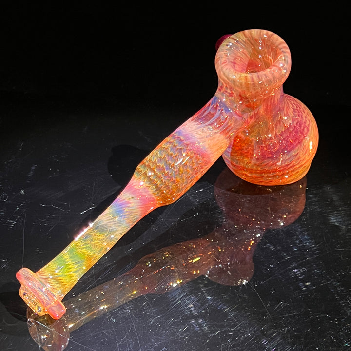 Guava Hammer Bubbler with Red Carb Glass Pipe Cose Glass   