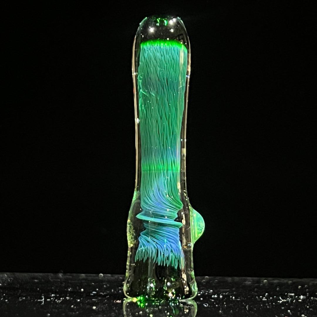 Thick Exp Green Chillum Glass Pipe Chuck Glass