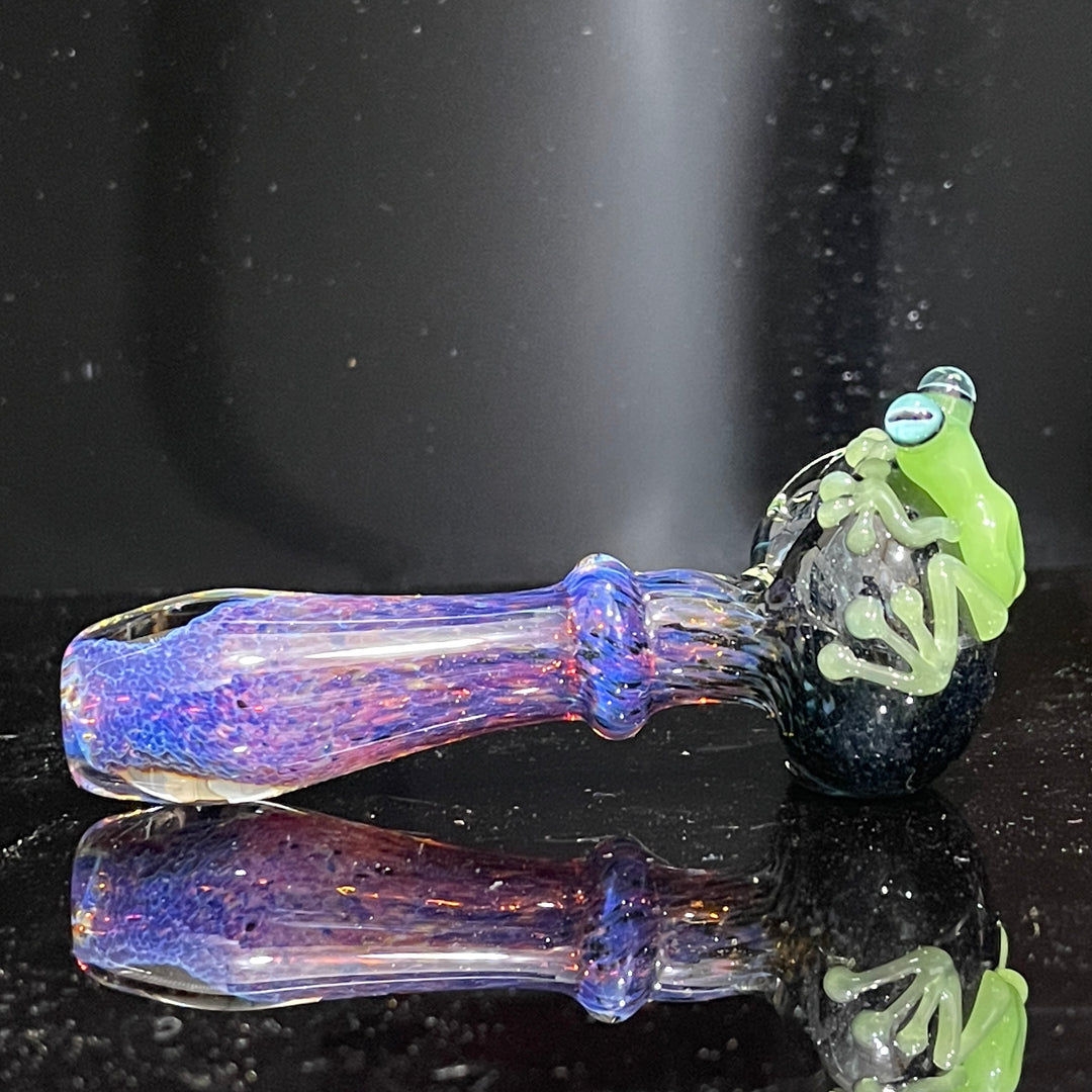 Purple Magic Frog Spoon Glass Pipe Beezy Glass   