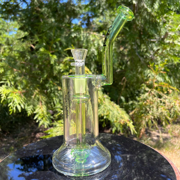 Hybrid 18mm Bubbler Glass Pipe Urbal Technologies Green  