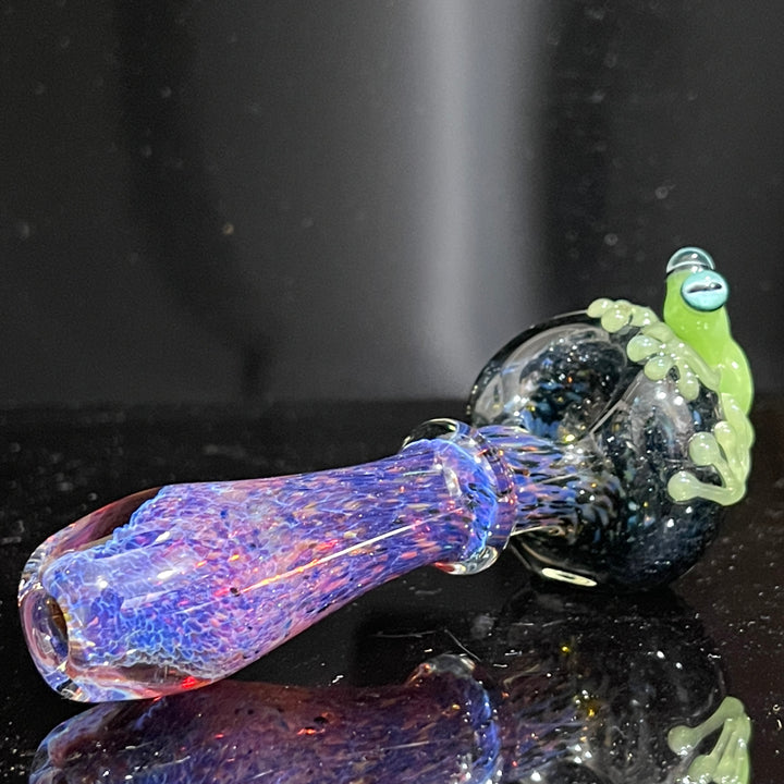 Purple Magic Frog Spoon Glass Pipe Beezy Glass   