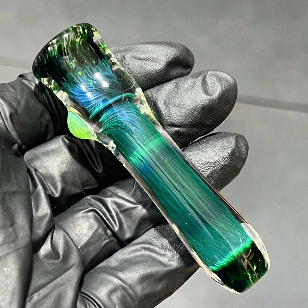 Thick Exp Green Chillum Glass Pipe Chuck Glass