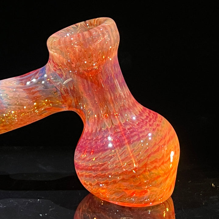 Guava Hammer Bubbler with Red Carb Glass Pipe Cose Glass   