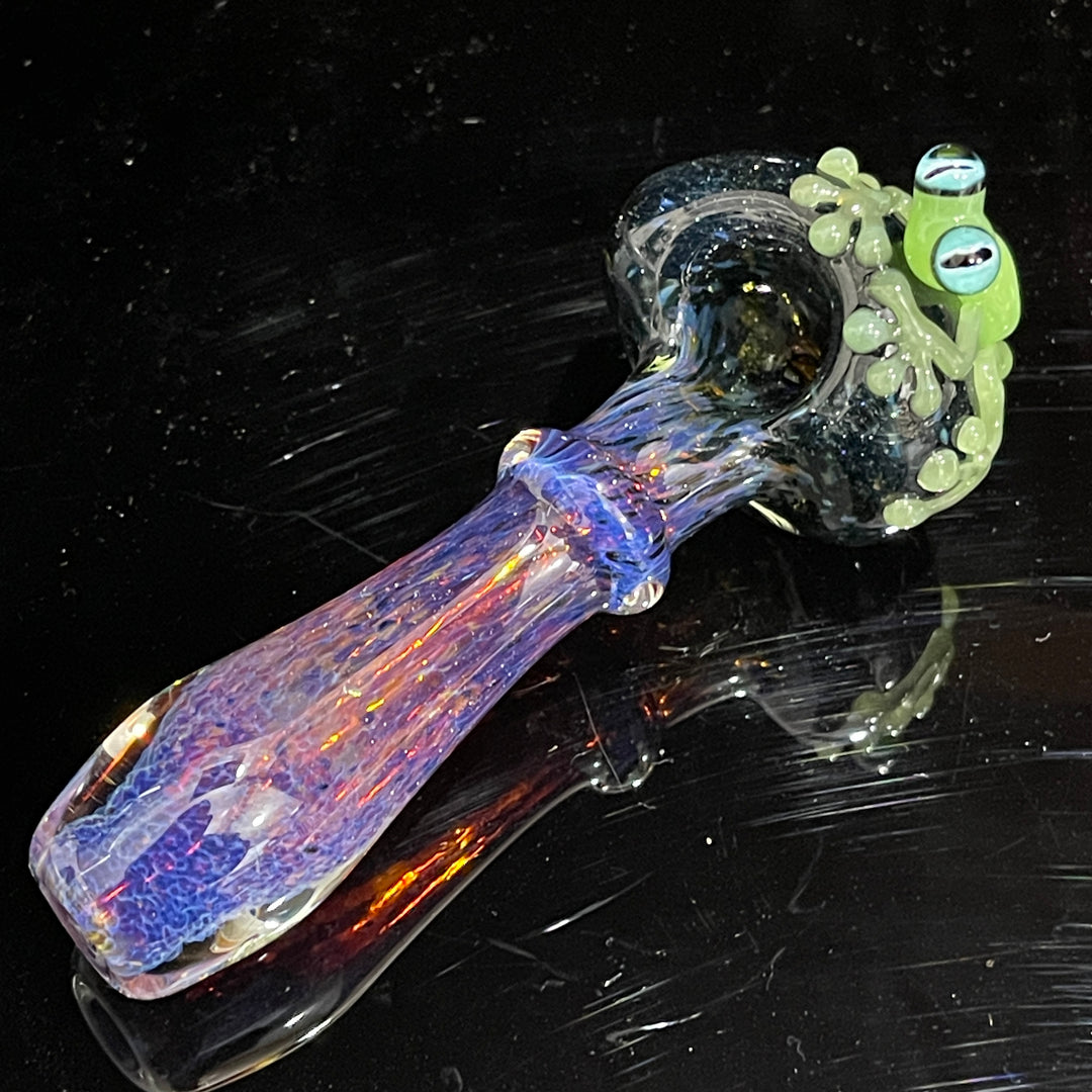 Purple Magic Frog Spoon Glass Pipe Beezy Glass   