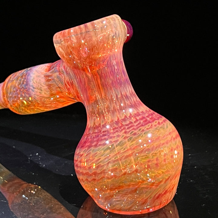 Guava Hammer Bubbler with Red Carb Glass Pipe Cose Glass   