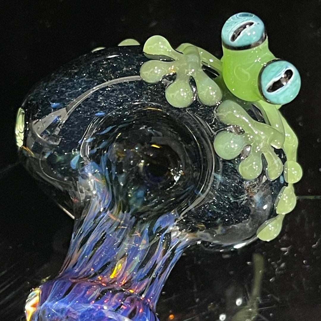 Purple Magic Frog Spoon Glass Pipe Beezy Glass   