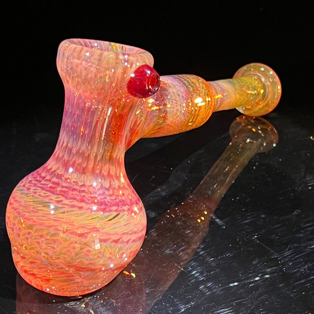 Guava Hammer Bubbler with Red Carb Glass Pipe Cose Glass   