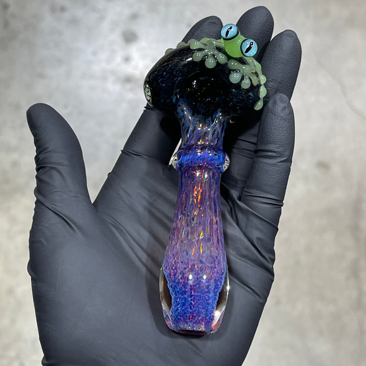 Purple Magic Frog Spoon Glass Pipe Beezy Glass   