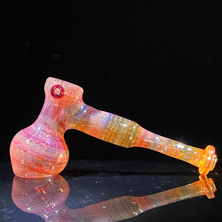 Guava Hammer Bubbler with Red Carb Glass Pipe Cose Glass   