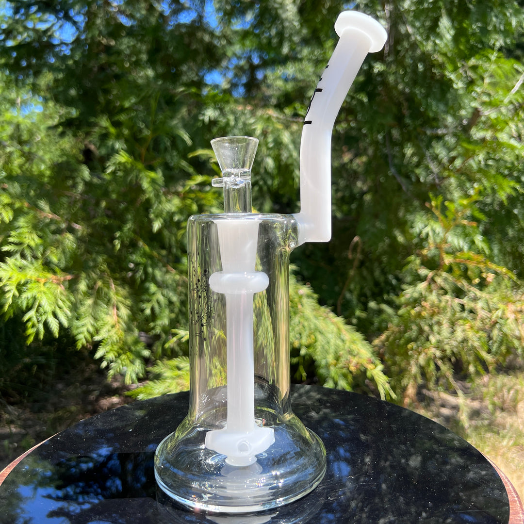 Hybrid 18mm Bubbler Glass Pipe Urbal Technologies White  