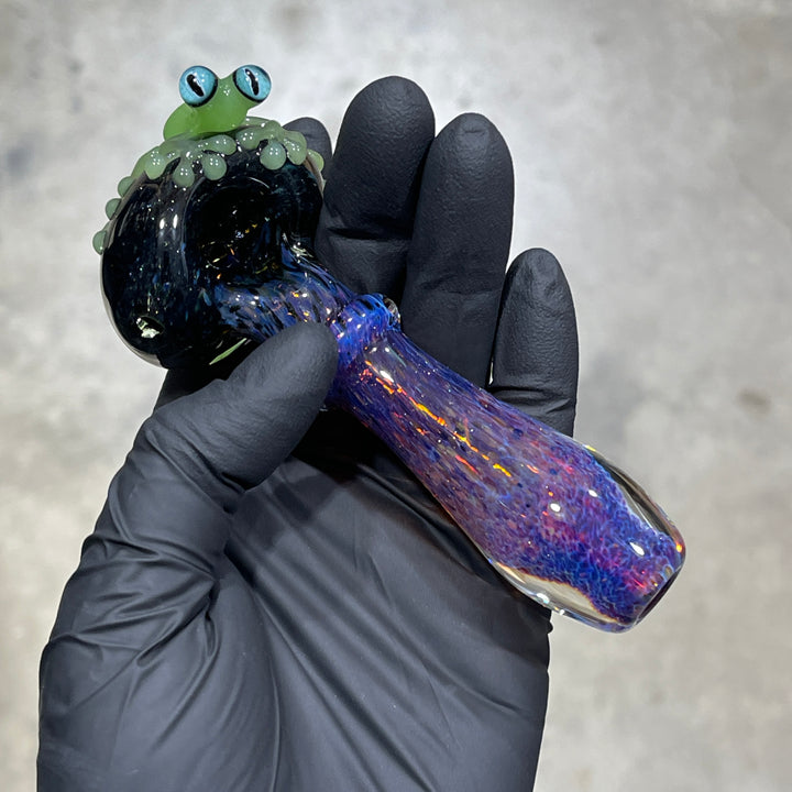 Purple Magic Frog Spoon Glass Pipe Beezy Glass   