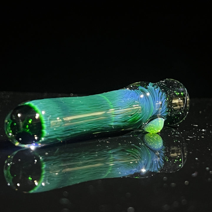 Thick Exp Green Chillum Glass Pipe Chuck Glass