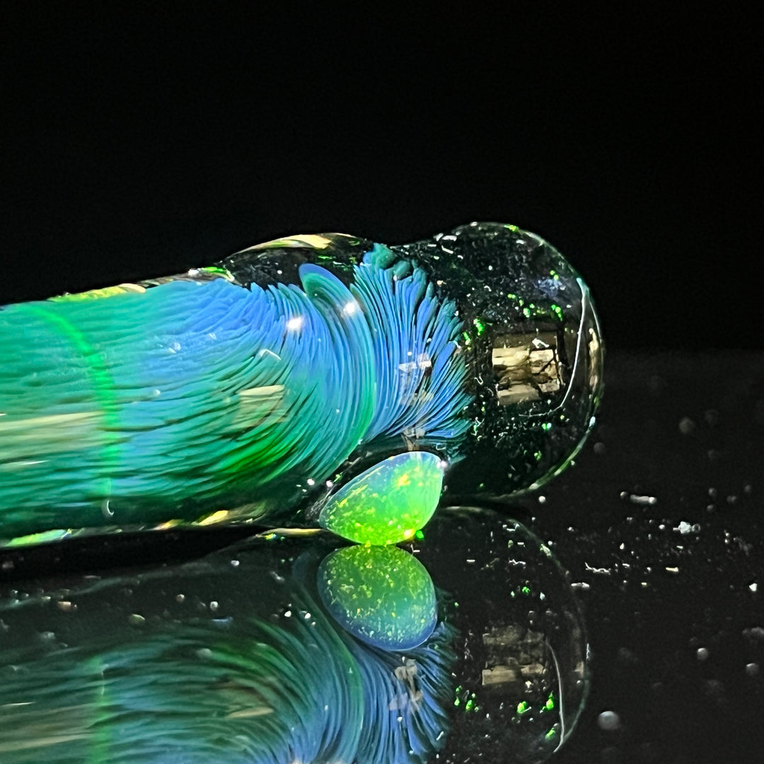 Thick Exp Green Chillum Glass Pipe Chuck Glass