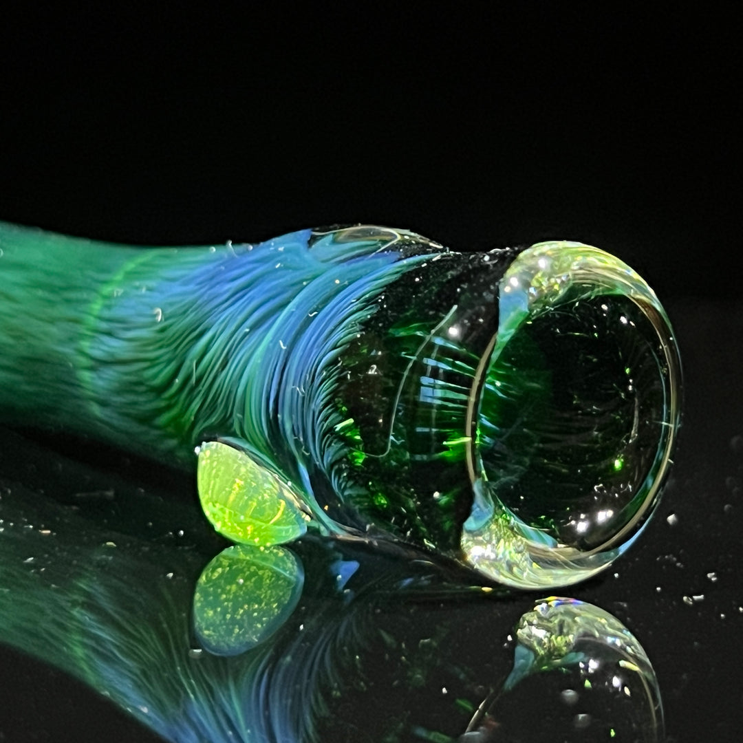 Thick Exp Green Chillum Glass Pipe Chuck Glass