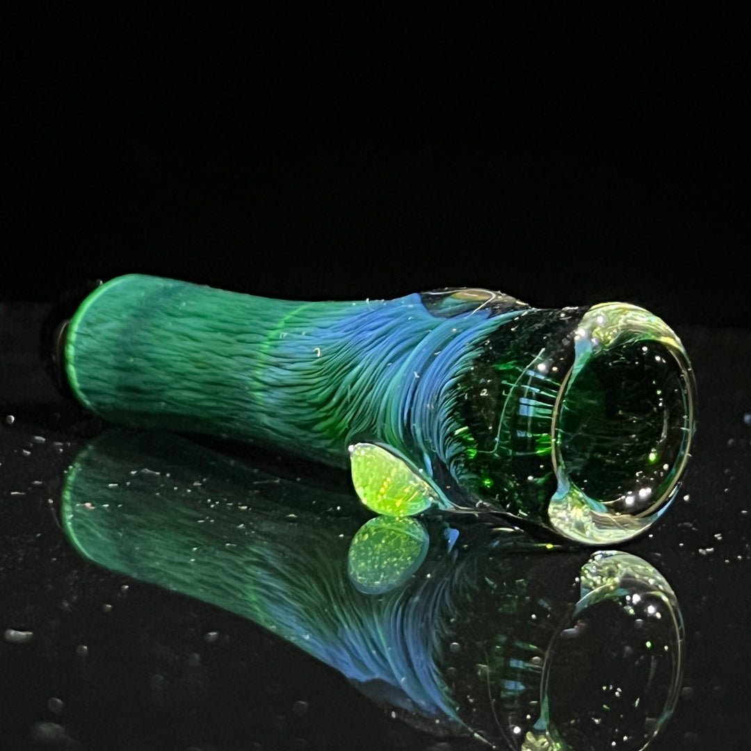 Thick Exp Green Chillum Glass Pipe Chuck Glass