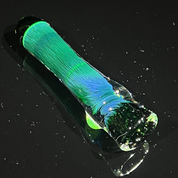 Thick Exp Green Chillum Glass Pipe Chuck Glass