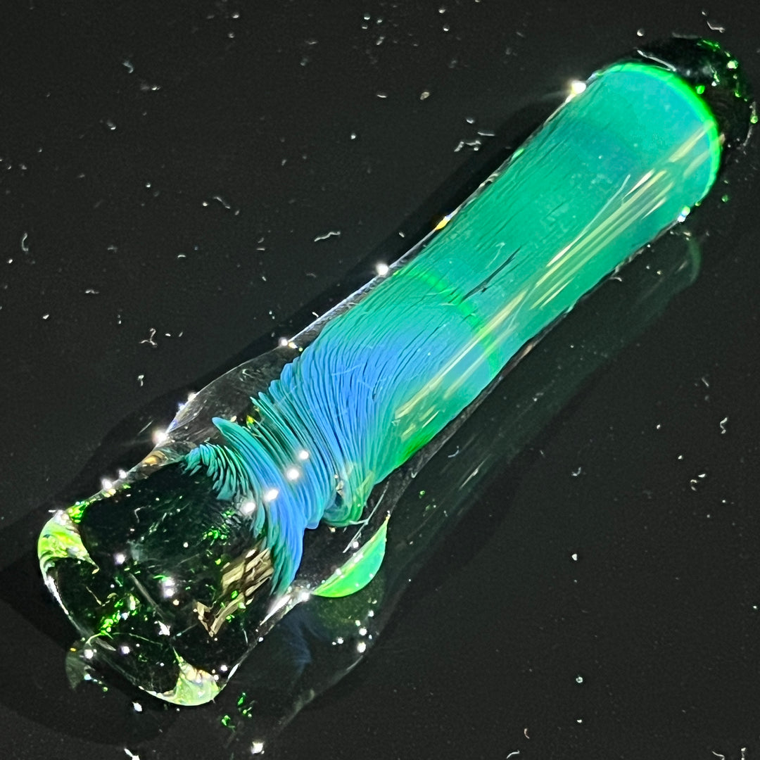 Thick Exp Green Chillum Glass Pipe Chuck Glass