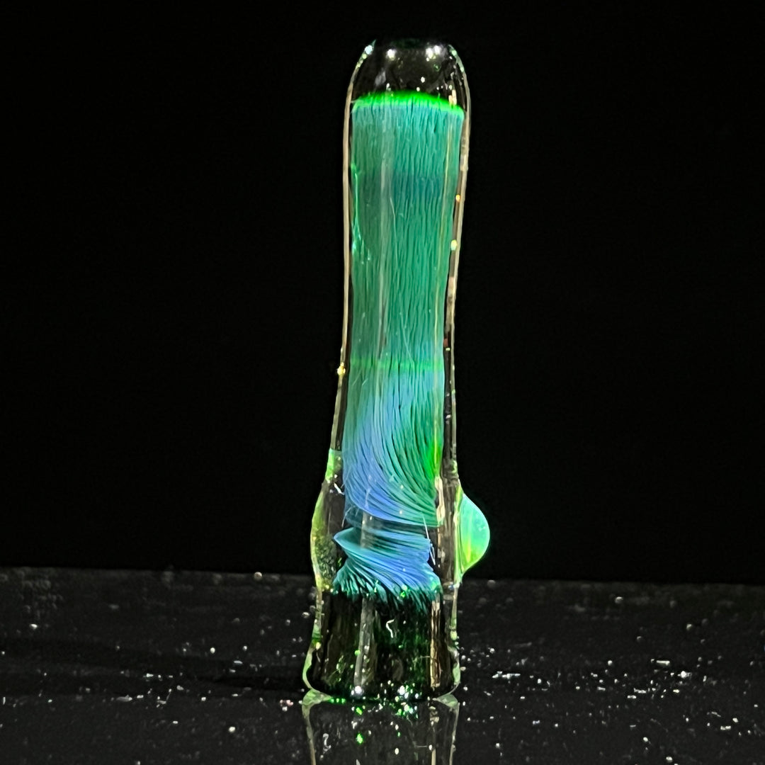 Thick Exp Green Chillum Glass Pipe Chuck Glass