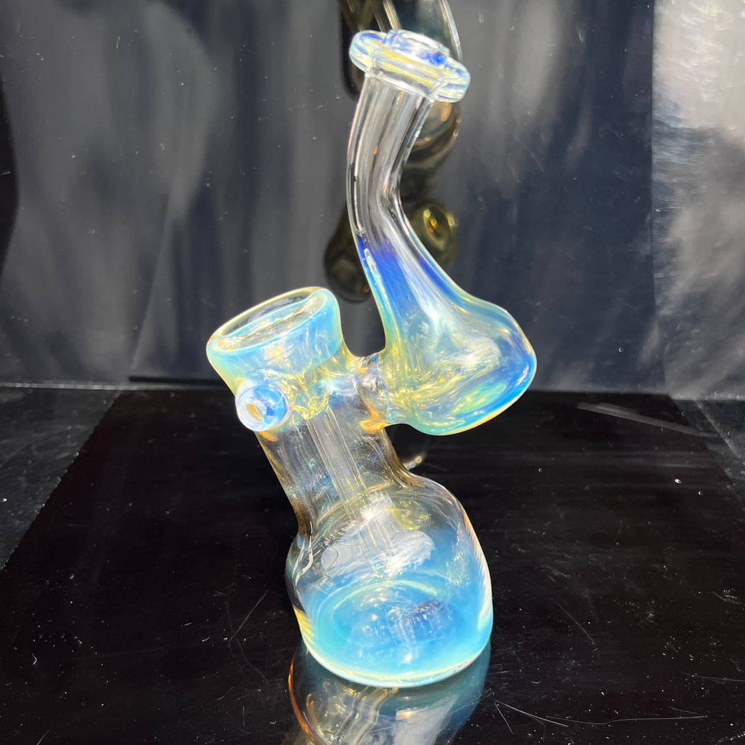 Silver Fume Sherlock Bubbler Glass Pipe Cose Glass   