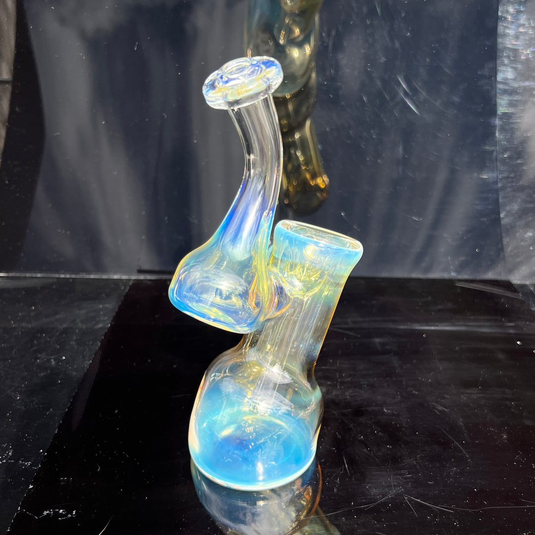 Silver Fume Sherlock Bubbler Glass Pipe Cose Glass   