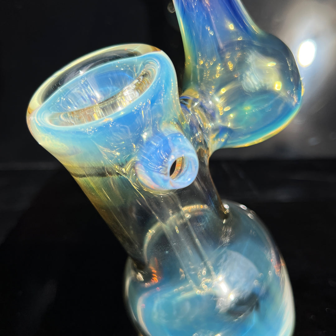 Silver Fume Sherlock Bubbler Glass Pipe Cose Glass   