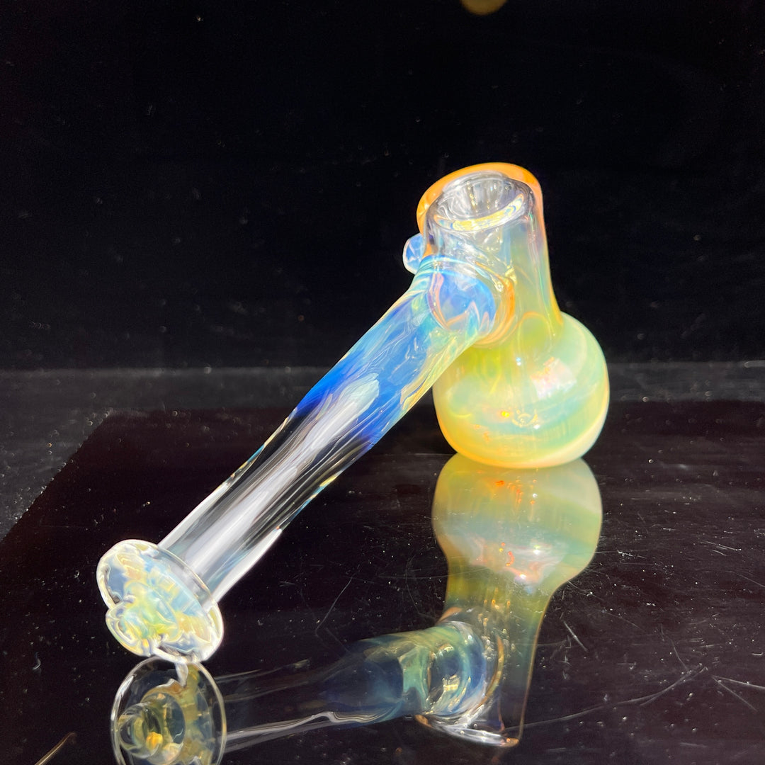 Silver Fume Hammer Bubbler Glass Pipe Cose Glass   