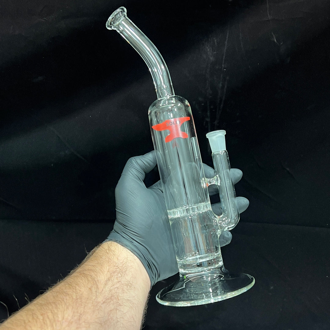 Solid Glass 12" Hurricane Bubbler Glass Pipe Solid Glass   