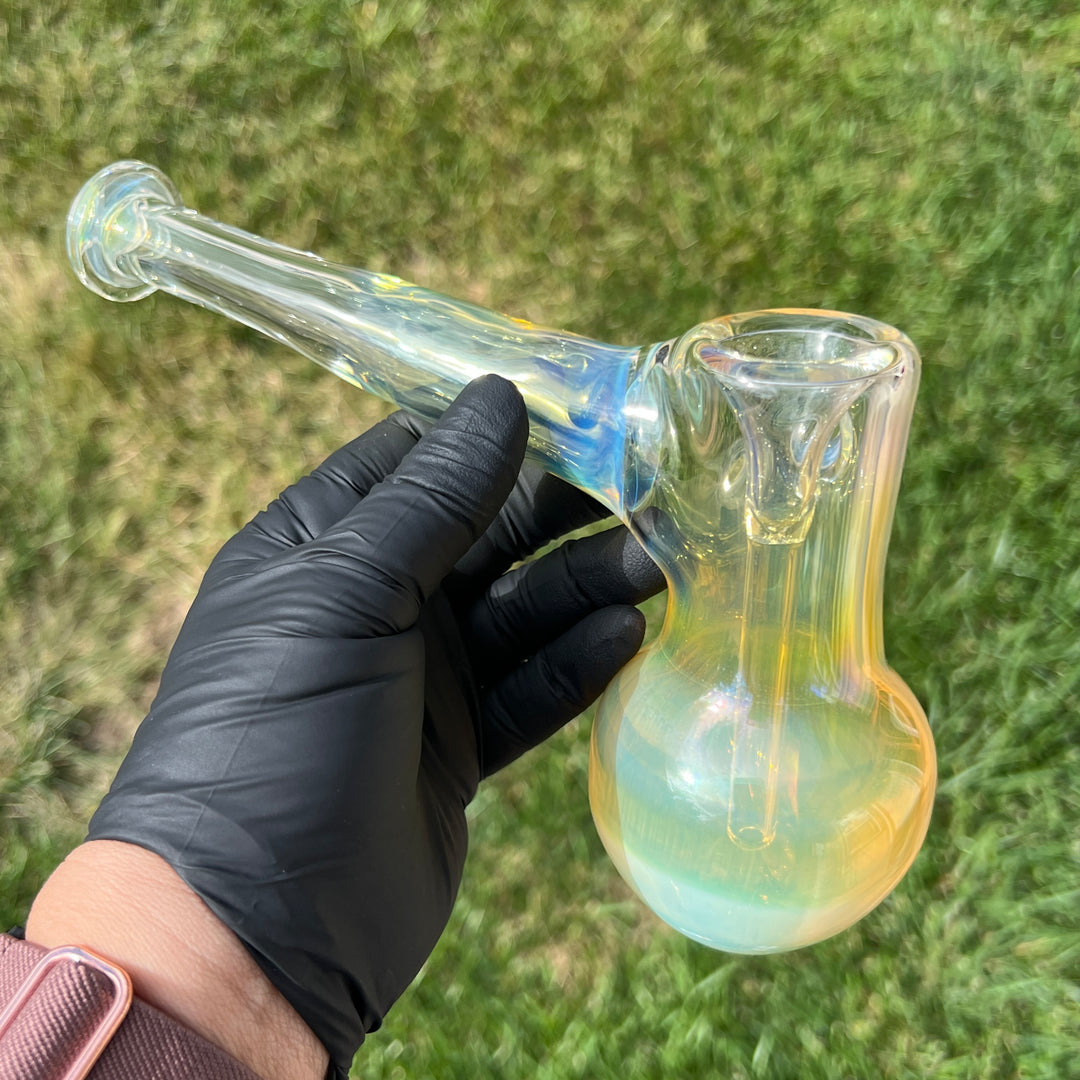 Silver Fume Hammer Bubbler Glass Pipe Cose Glass   