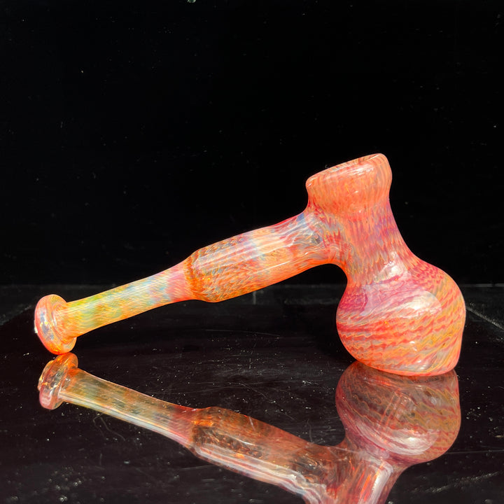 Guava Hammer Bubbler with Red Carb Glass Pipe Cose Glass   