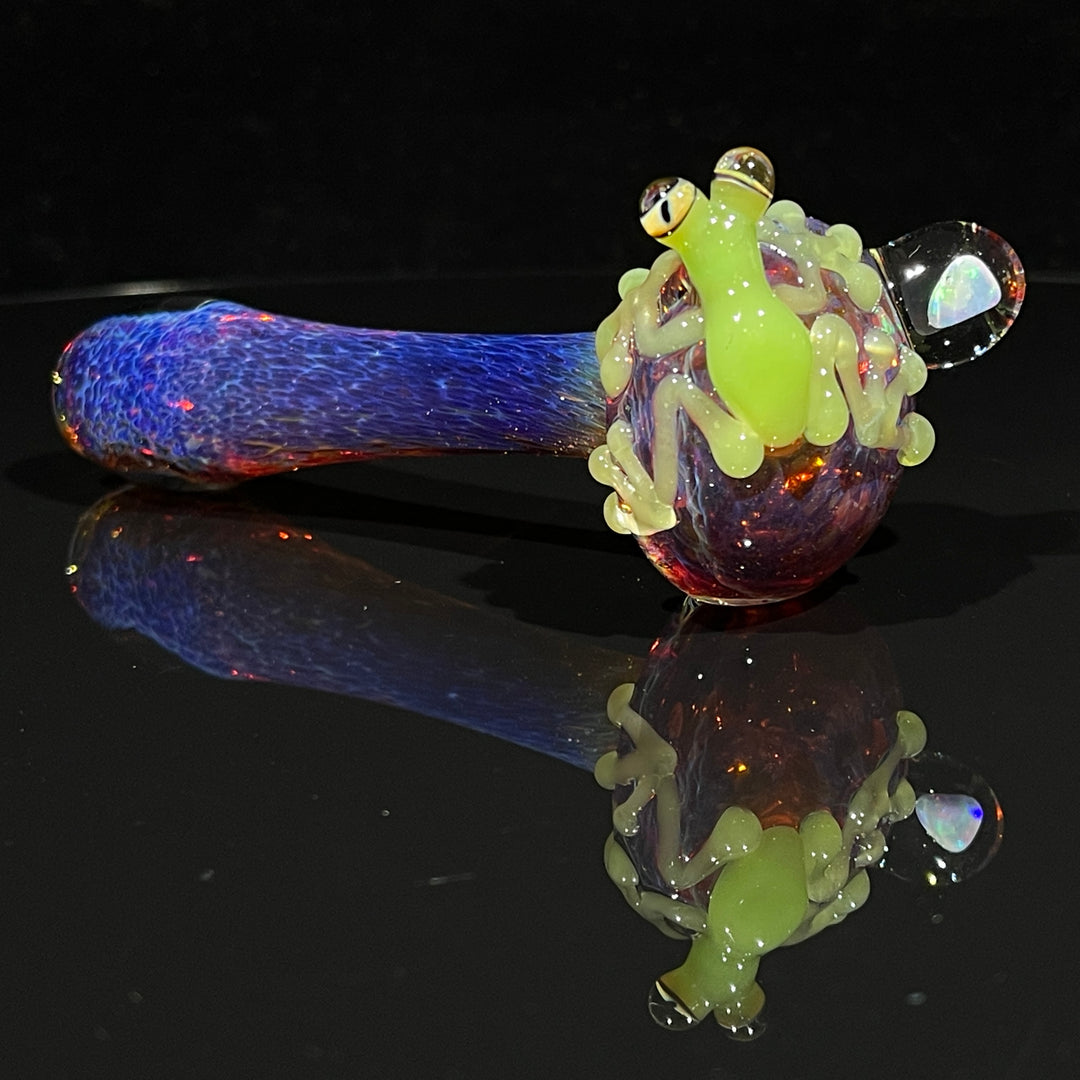 Frog Spoon with Opal Glass Pipe Beezy Glass