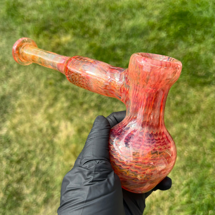 Guava Hammer Bubbler with Red Carb Glass Pipe Cose Glass   