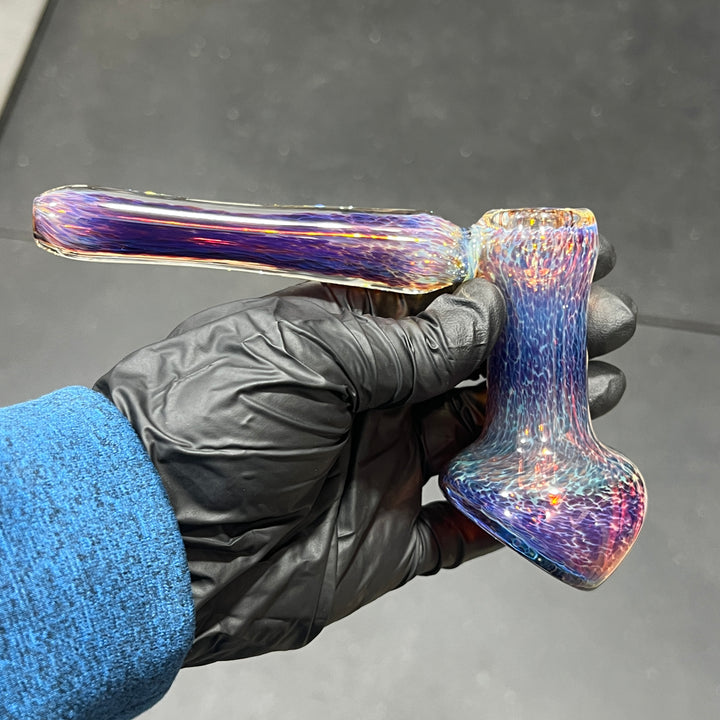 Thick Purple Hammer Bubbler Glass Pipe Chuck Glass