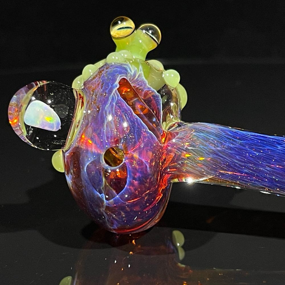 Frog Spoon with Opal Glass Pipe Beezy Glass