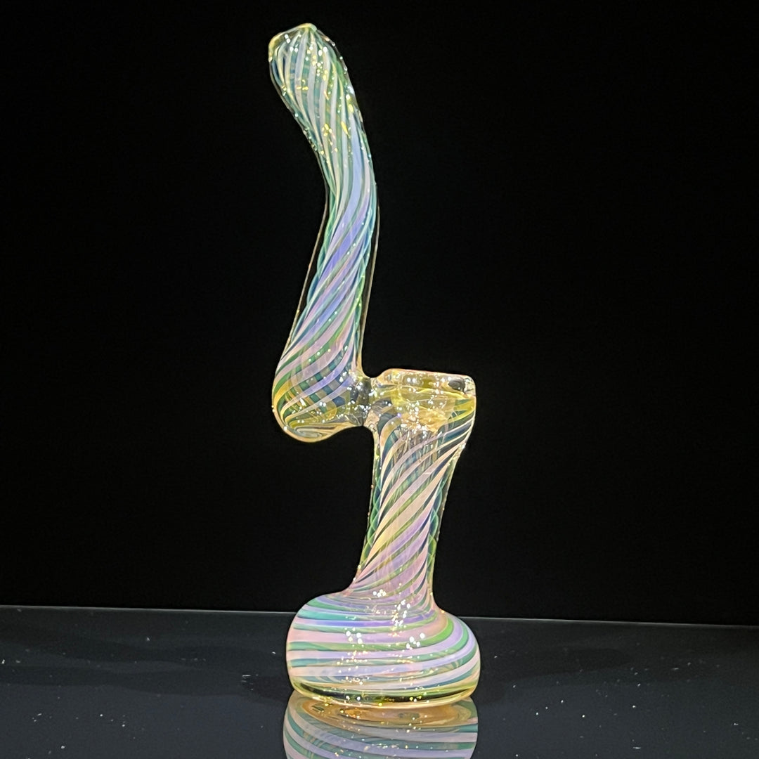 Thick Fumed Sherlock Bubbler Glass Pipe Chuck Glass