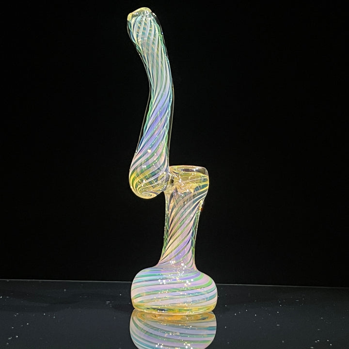 Thick Fumed Sherlock Bubbler Glass Pipe Chuck Glass