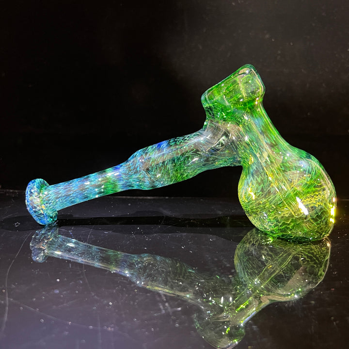 Forest Hammer Bubbler with Green Car Glass Pipe Cose Glass   