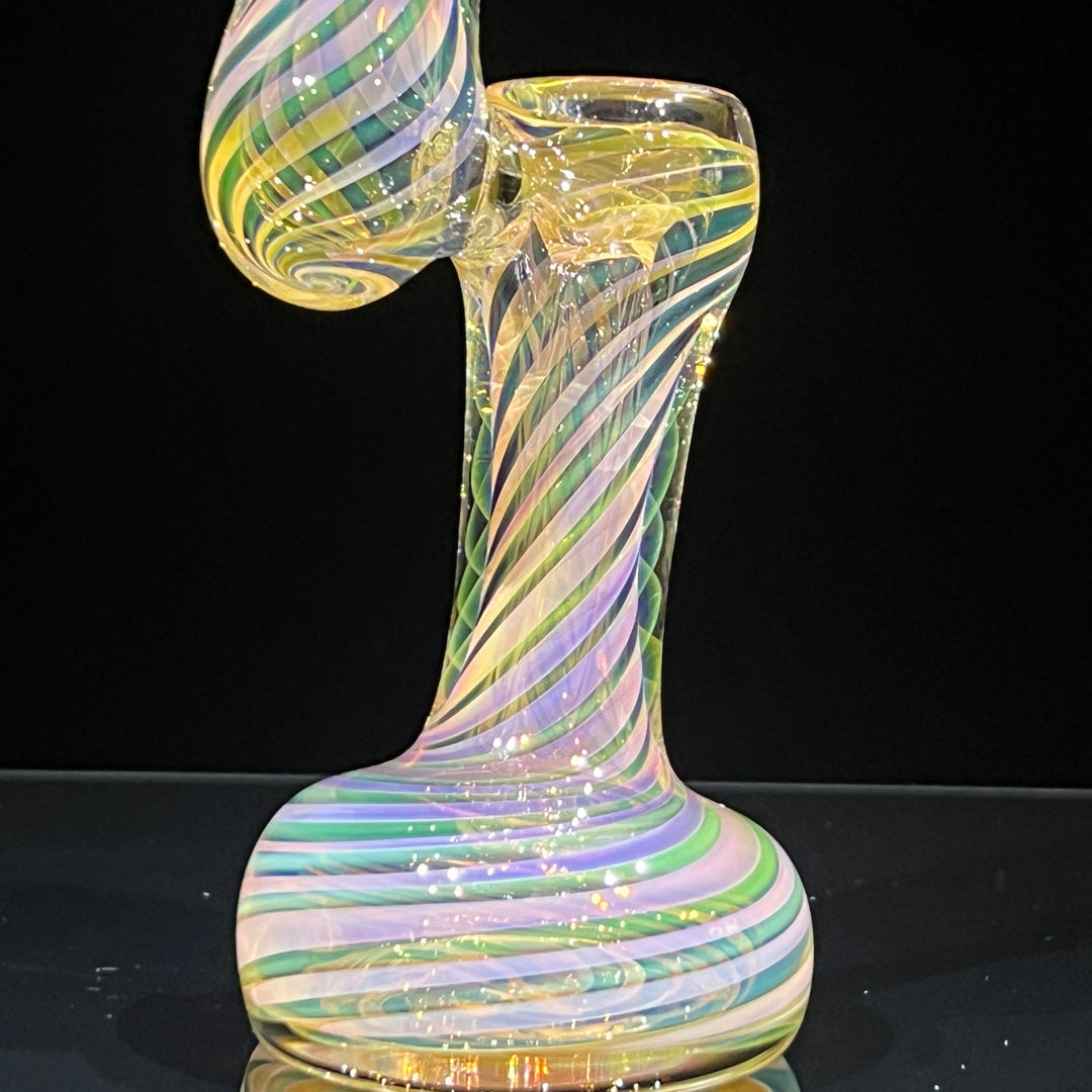 Thick Fumed Sherlock Bubbler Glass Pipe Chuck Glass