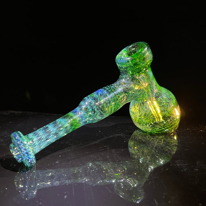 Forest Hammer Bubbler with Green Car Glass Pipe Cose Glass   