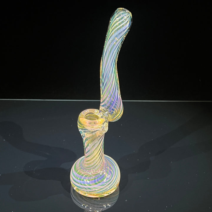 Thick Fumed Sherlock Bubbler Glass Pipe Chuck Glass