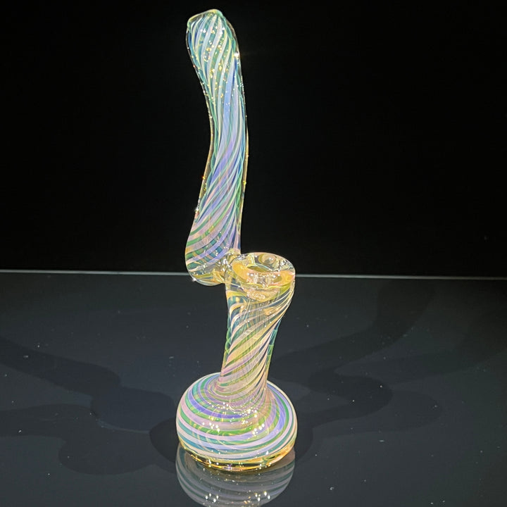 Thick Fumed Sherlock Bubbler Glass Pipe Chuck Glass