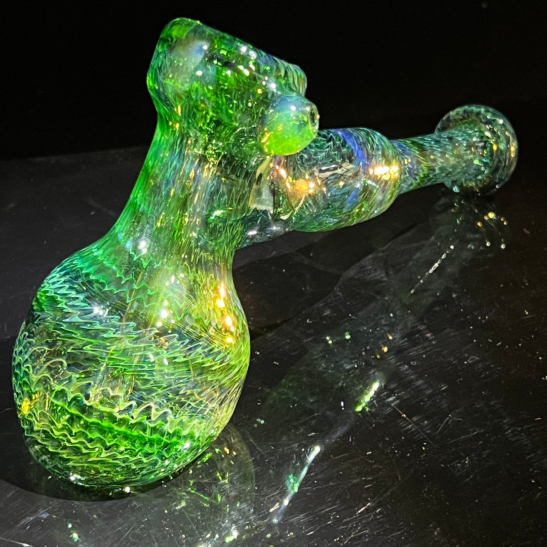 Forest Hammer Bubbler with Green Car Glass Pipe Cose Glass   