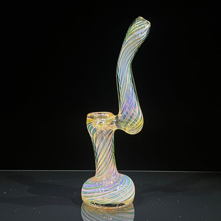 Thick Fumed Sherlock Bubbler Glass Pipe Chuck Glass