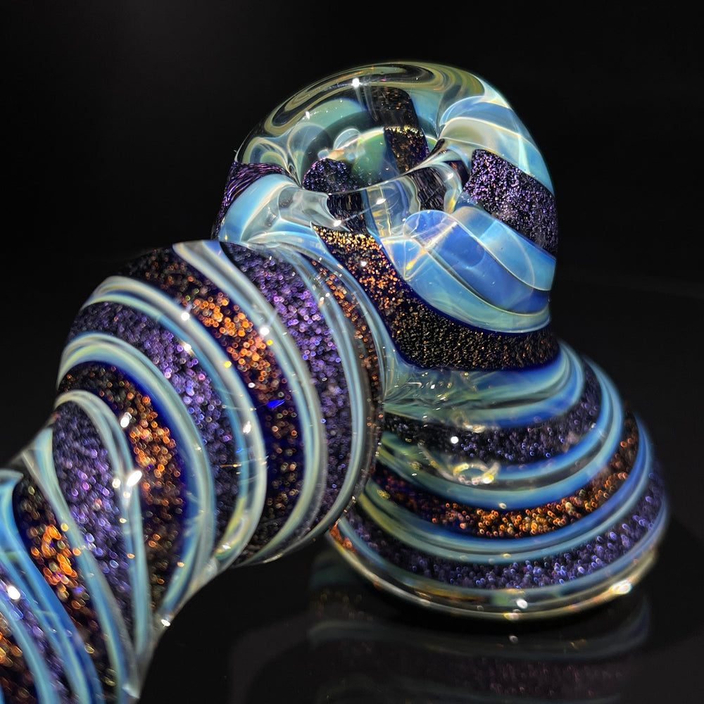 Dichro Fume Swirl Bubbler Glass Pipe Tiny Mike