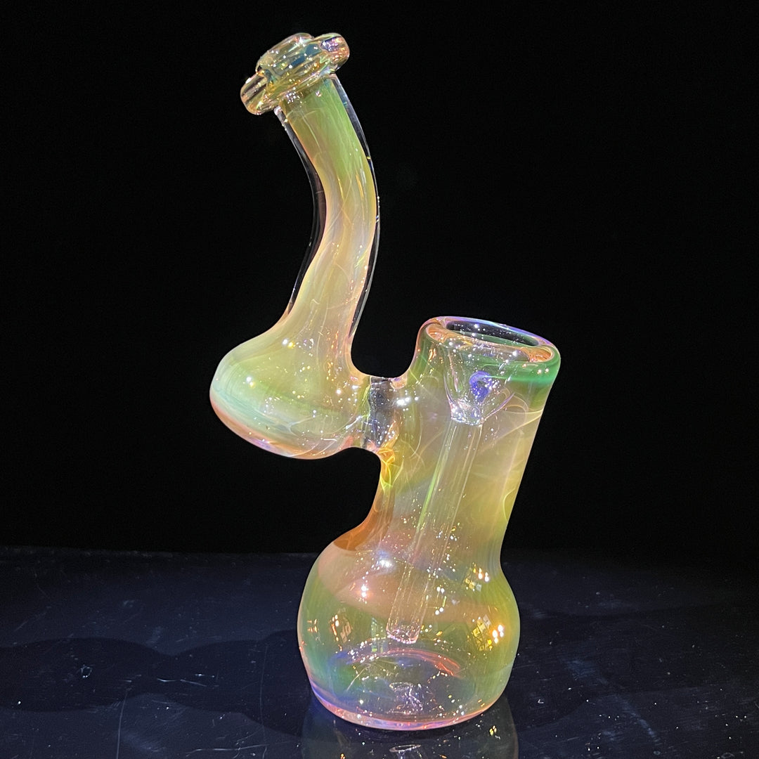 Gold Fume Sherlock Bubbler Glass Pipe Cose Glass   