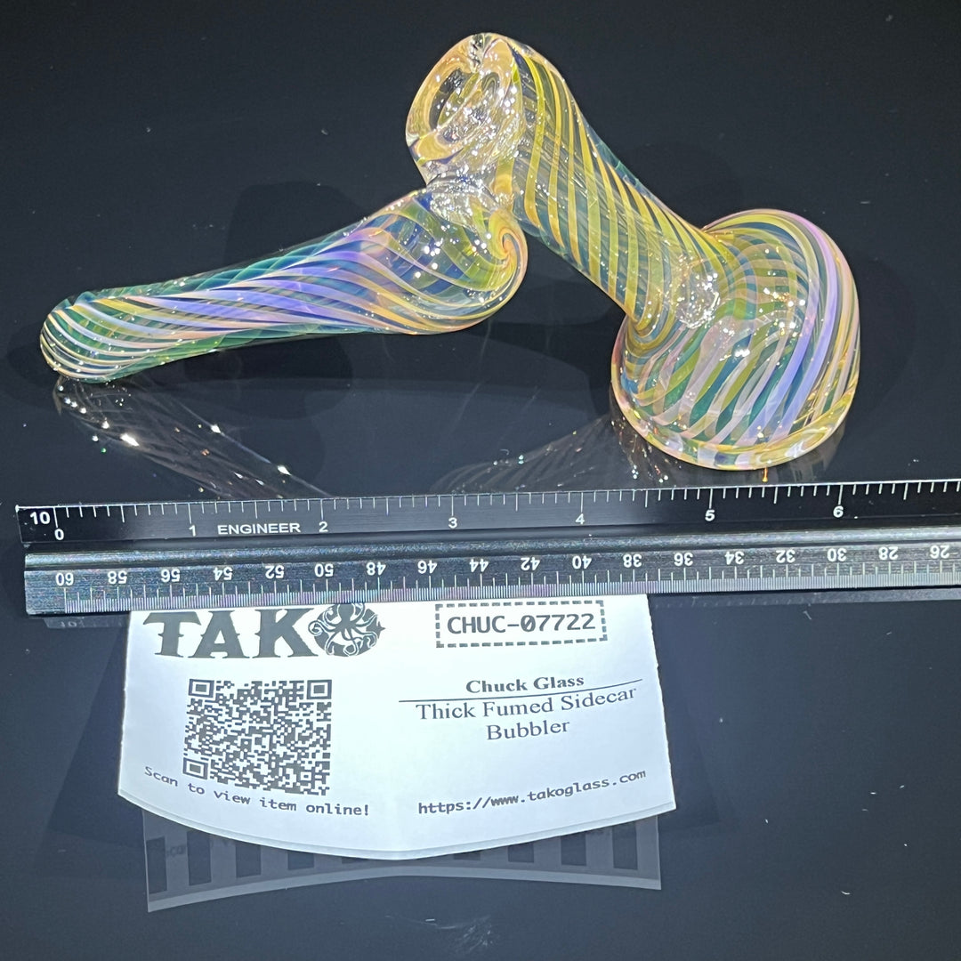 Thick Fumed Sidecar Bubbler Glass Pipe Chuck Glass