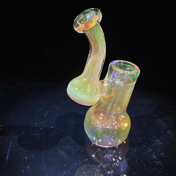 Gold Fume Sherlock Bubbler Glass Pipe Cose Glass   