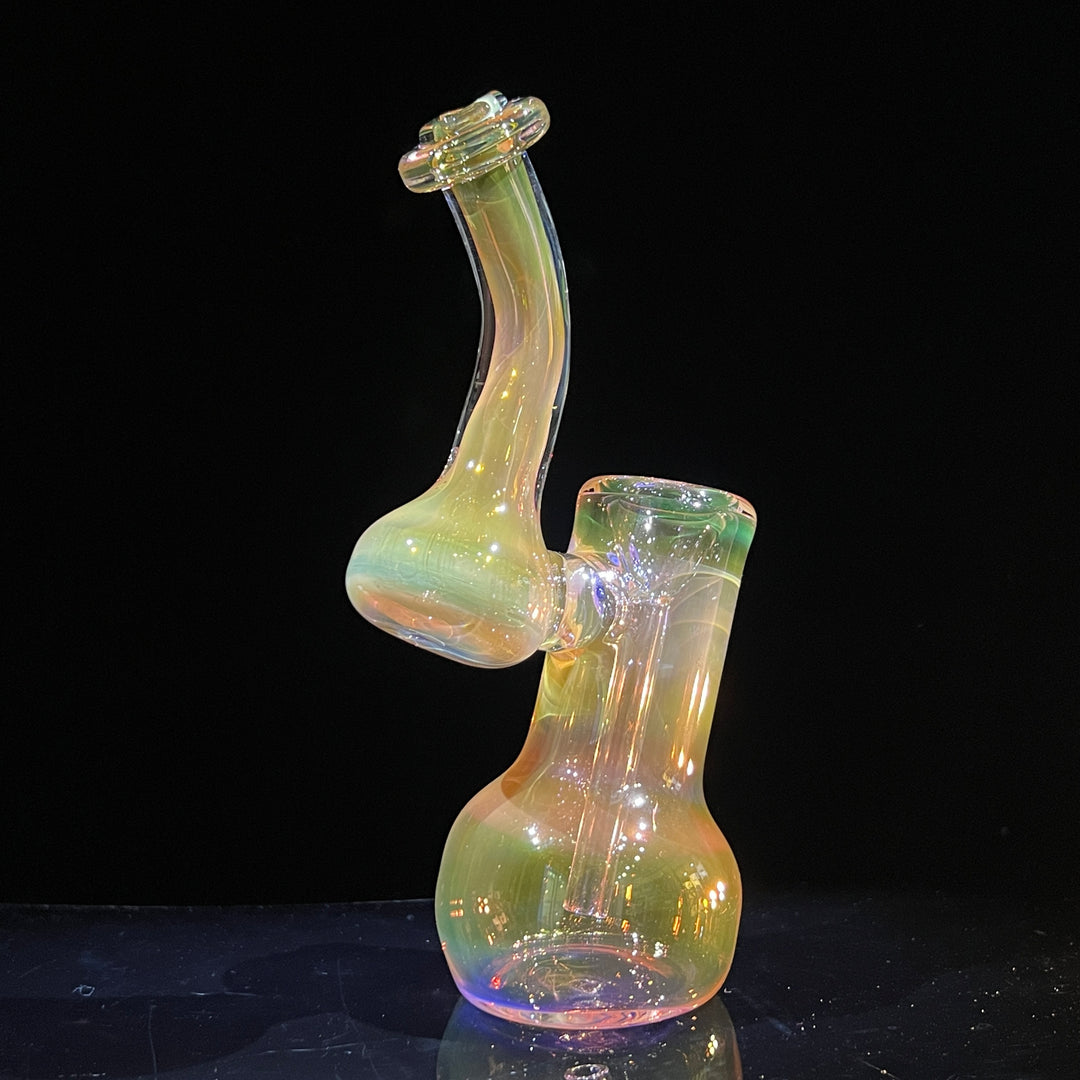 Gold Fume Sherlock Bubbler Glass Pipe Cose Glass   