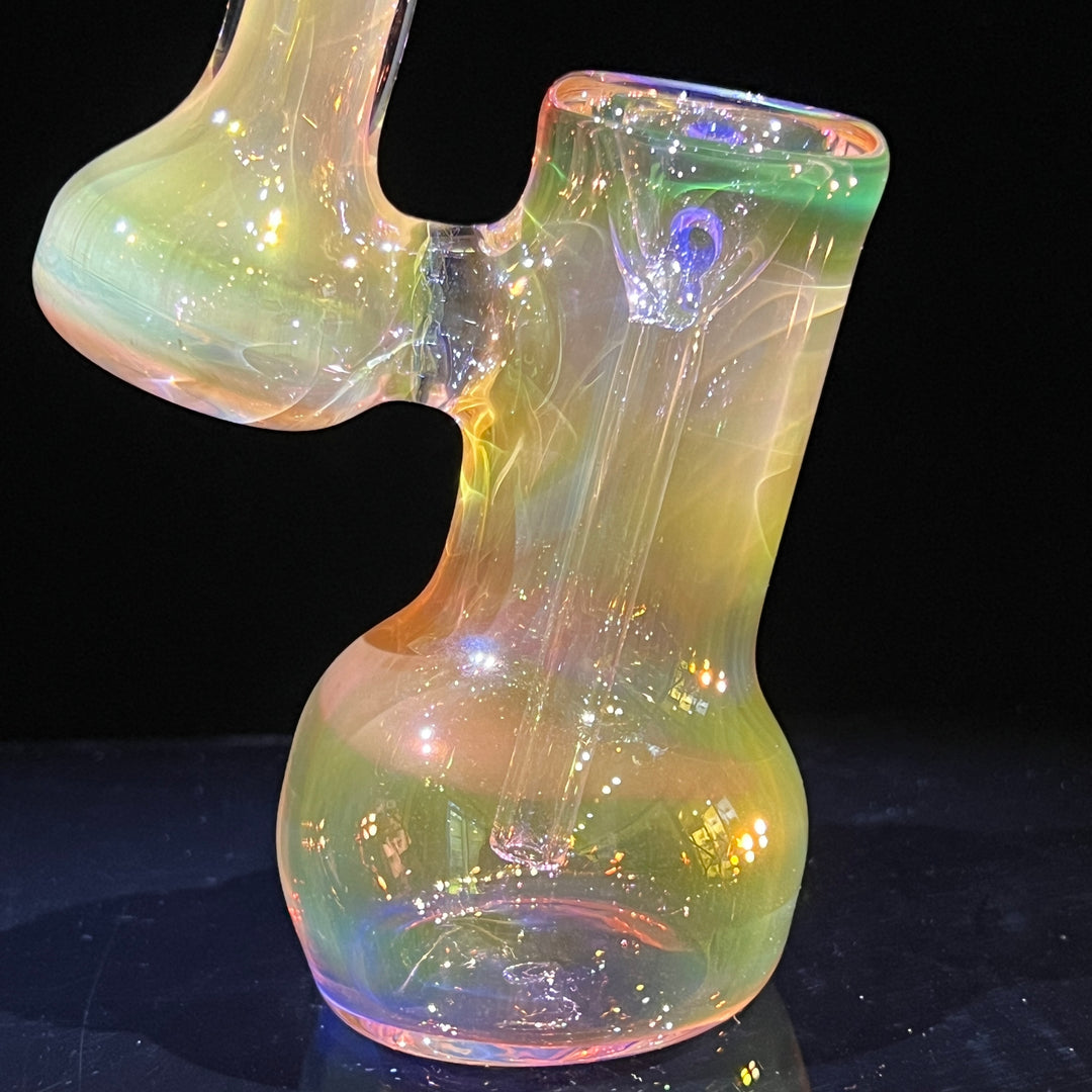 Gold Fume Sherlock Bubbler Glass Pipe Cose Glass   